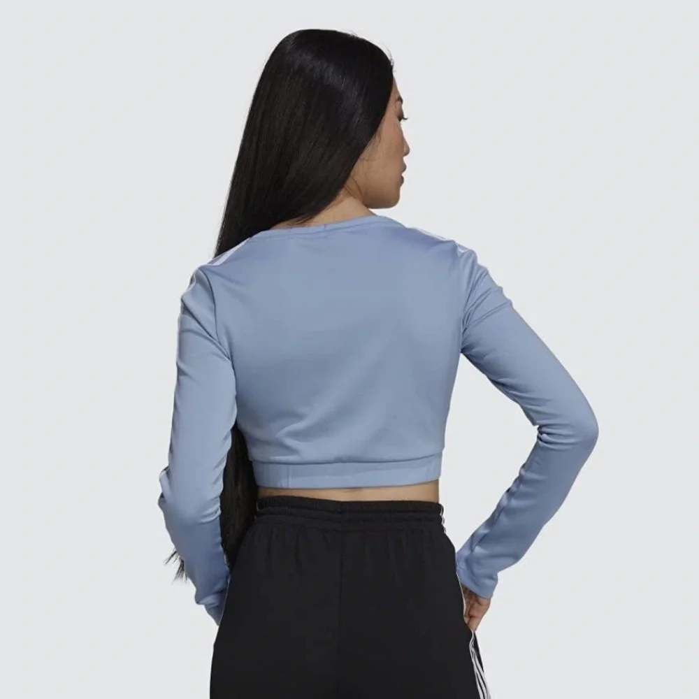 Adidas Three Stripe Athleisure Long Sleeve Top Women Size Large - Picture 7 of 9